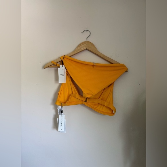 Vitamin A “Moss Bikini” Top & Bottom in Creamsicle EcoRib - Picture 5 of 9